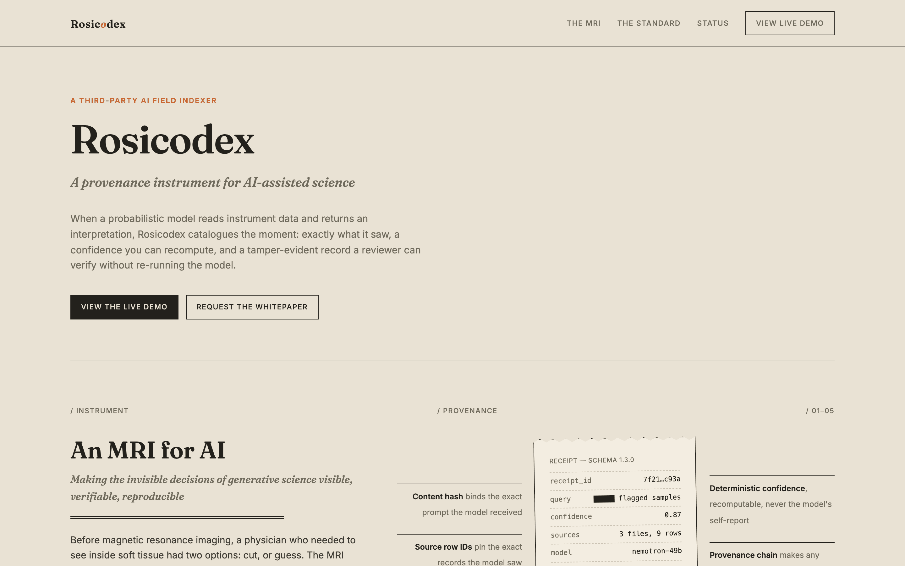 Rosicodex home page